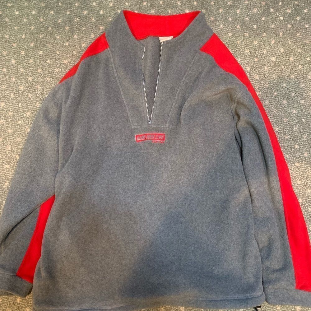 Vintage New York Hard Rock Cafe three quarter zip fleece